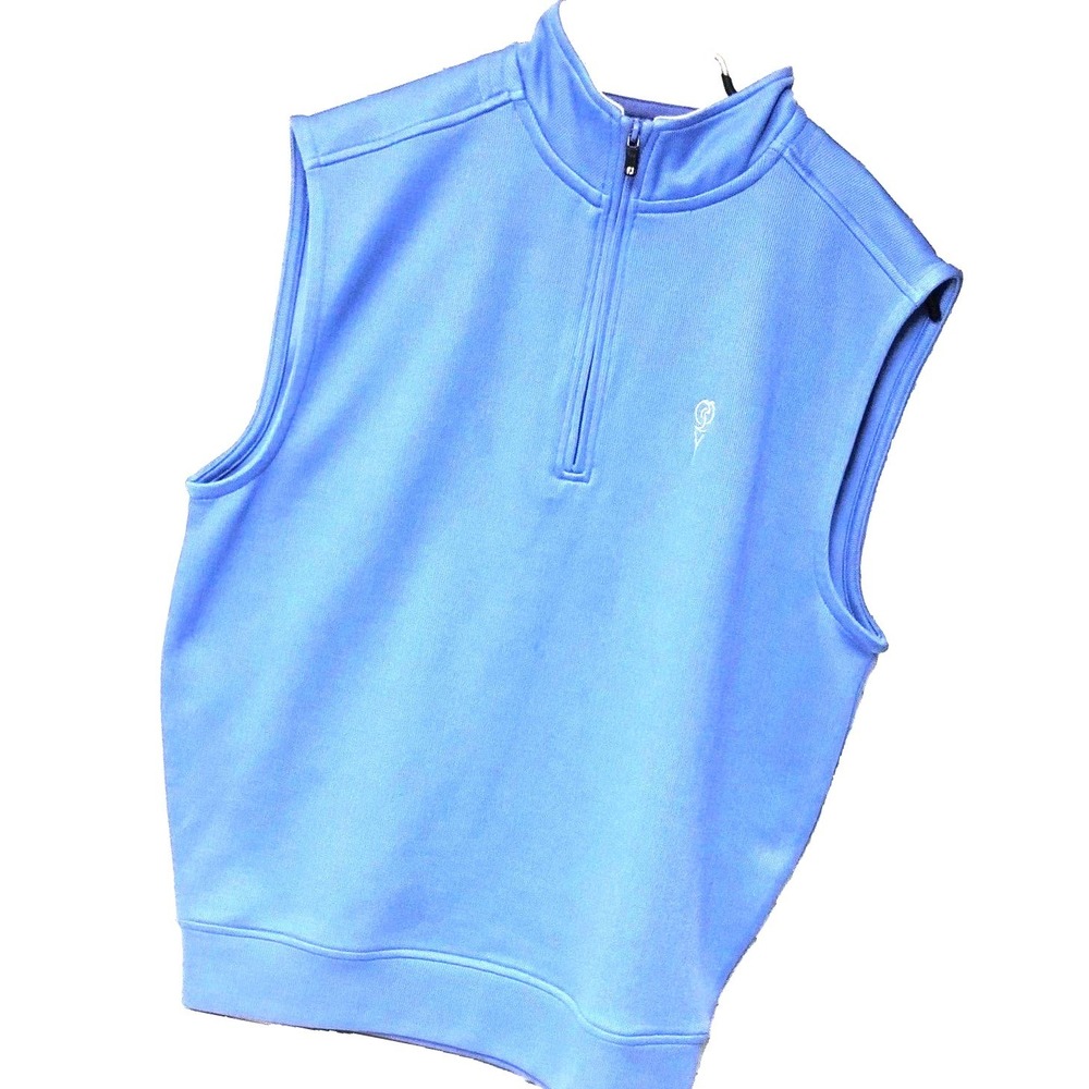 FJ FootJoy 1/4 Zip  Golf‎ Vest Women's S QUAIL VALLEY Golf Club Purple Textured
